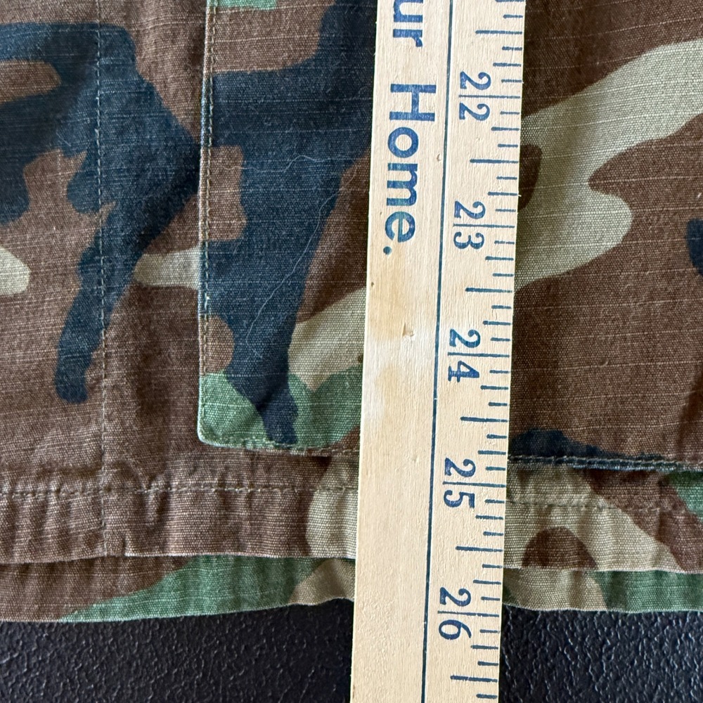 US Military Combat Coat Mens XS Short Green Woodland Camo BDU Ripstop Jacket - Picture 10 of 10